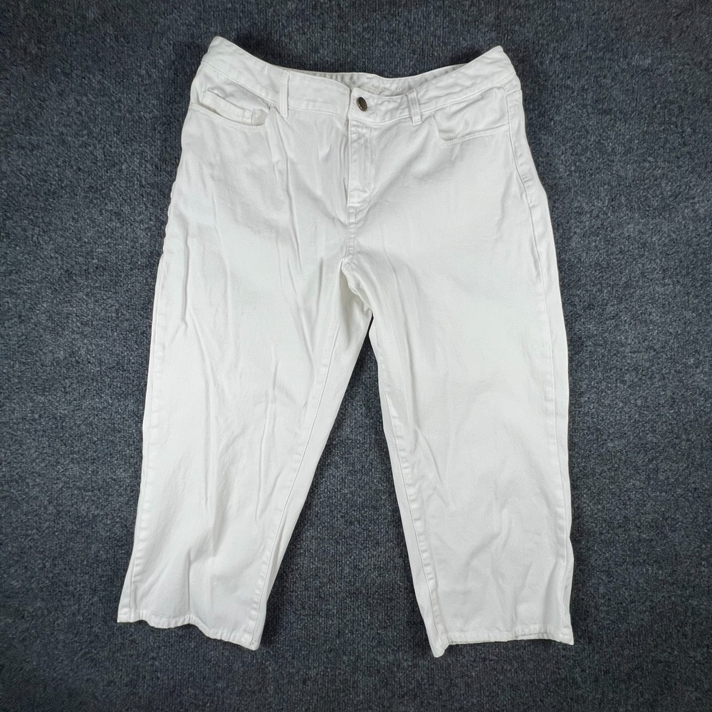 Coldwater Creek‎ Cropped Jeans Womens 32x21 10 White Denim Natural Fit Straight